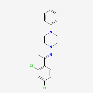 N-[(E)-1-(2,4-dichlorophenyl)ethylidene]-4-phenyl-1-piperazinamine