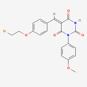 (5Z)-5-[4-(2-bromoethoxy)benzylidene]-1-(4-methoxyphenyl)pyrimidine-2,4,6(1H,3H,5H)-trione