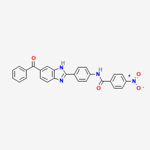 4-nitro-N-{4-[5-(phenylcarbonyl)-1H-benzimidazol-2-yl]phenyl}benzamide