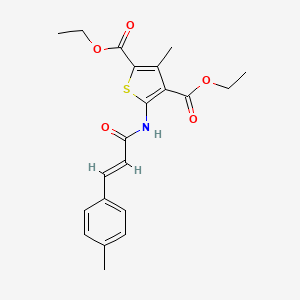 diethyl 3-methyl-5-{[(2E)-3-(4-methylphenyl)prop-2-enoyl]amino}thiophene-2,4-dicarboxylate