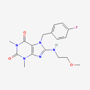 7-(4-fluorobenzyl)-8-[(2-methoxyethyl)amino]-1,3-dimethyl-3,7-dihydro-1H-purine-2,6-dione