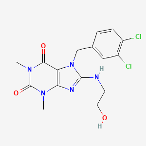 7-(3,4-dichlorobenzyl)-8-[(2-hydroxyethyl)amino]-1,3-dimethyl-3,7-dihydro-1H-purine-2,6-dione