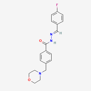 N'-[(E)-(4-fluorophenyl)methylidene]-4-(morpholin-4-ylmethyl)benzohydrazide