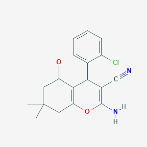 2-amino-4-(2-chlorophenyl)-7,7-dimethyl-5-oxo-5,6,7,8-tetrahydro-4H-chromene-3-carbonitrile