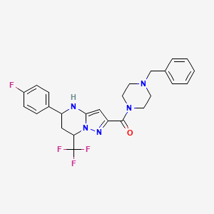 (4-Benzylpiperazin-1-yl)[5-(4-fluorophenyl)-7-(trifluoromethyl)-4,5,6,7-tetrahydropyrazolo[1,5-a]pyrimidin-2-yl]methanone