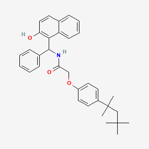 molecular formula C33H37NO3 B11667885 N-[(2-hydroxynaphthalen-1-yl)(phenyl)methyl]-2-[4-(2,4,4-trimethylpentan-2-yl)phenoxy]acetamide 