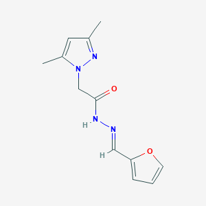 2-(3,5-dimethyl-1H-pyrazol-1-yl)-N'-[(E)-furan-2-ylmethylidene]acetohydrazide