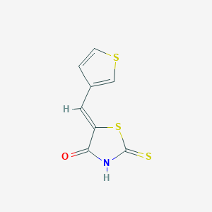 molecular formula C8H5NOS3 B11667950 (5Z)-2-sulfanyl-5-(thiophen-3-ylmethylidene)-1,3-thiazol-4(5H)-one 