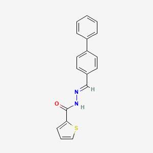 molecular formula C18H14N2OS B11667975 N'-[(E)-biphenyl-4-ylmethylidene]thiophene-2-carbohydrazide CAS No. 315206-39-4