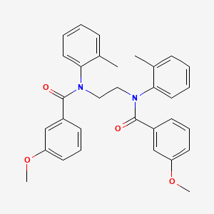 molecular formula C32H32N2O4 B11667985 N,N'-Ethylenebis[3-methoxy-N-(O-tolyl)benzamide] 