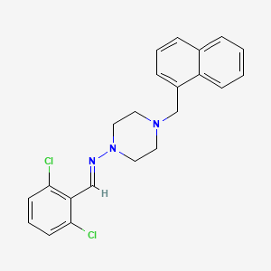 N-(2,6-Dichlorobenzylidene)-4-(1-naphthylmethyl)-1-piperazinamine