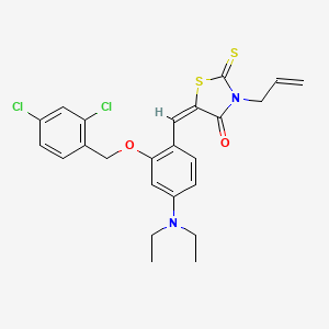 (5E)-5-{2-[(2,4-dichlorobenzyl)oxy]-4-(diethylamino)benzylidene}-3-(prop-2-en-1-yl)-2-thioxo-1,3-thiazolidin-4-one