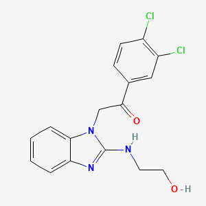 1-(3,4-dichlorophenyl)-2-{2-[(2-hydroxyethyl)amino]-1H-benzimidazol-1-yl}ethanone