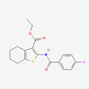 Ethyl 2-{[(4-iodophenyl)carbonyl]amino}-4,5,6,7-tetrahydro-1-benzothiophene-3-carboxylate