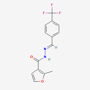 molecular formula C14H11F3N2O2 B11668157 2-Methyl-N'-(4-(trifluoromethyl)benzylidene)-3-furohydrazide 