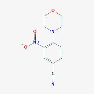 molecular formula C11H11N3O3 B11668163 4-(Morpholin-4-yl)-3-nitrobenzonitrile 