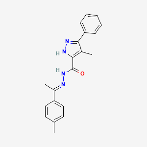 4-methyl-N'-[(1E)-1-(4-methylphenyl)ethylidene]-3-phenyl-1H-pyrazole-5-carbohydrazide