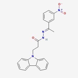 3-(9H-carbazol-9-yl)-N'-[(1E)-1-(3-nitrophenyl)ethylidene]propanehydrazide