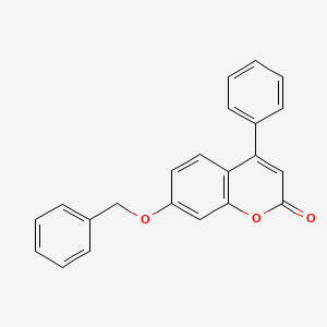 molecular formula C22H16O3 B11668230 4-Phenyl-7-phenylmethoxychromen-2-one CAS No. 110876-08-9