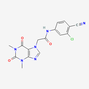 N-(3-chloro-4-cyanophenyl)-2-(1,3-dimethyl-2,6-dioxopurin-7-yl)acetamide