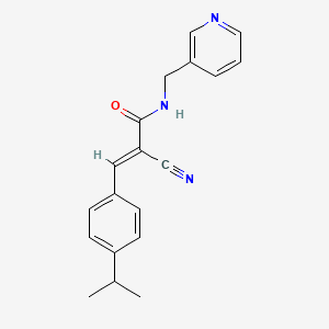 molecular formula C19H19N3O B11668282 (2E)-2-cyano-3-(4-isopropylphenyl)-N-(3-pyridinylmethyl)-2-propenamide 