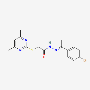 N'-[(E)-1-(4-bromophenyl)ethylidene]-2-[(4,6-dimethyl-2-pyrimidinyl)thio]acetohydrazide