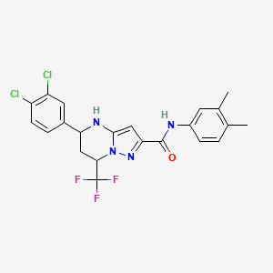 5-(3,4-dichlorophenyl)-N-(3,4-dimethylphenyl)-7-(trifluoromethyl)-4,5,6,7-tetrahydropyrazolo[1,5-a]pyrimidine-2-carboxamide