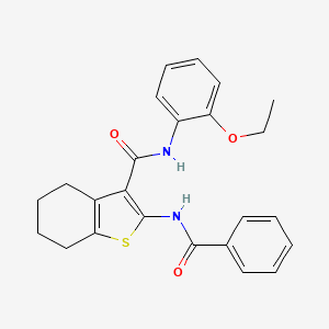 molecular formula C24H24N2O3S B11668316 2-benzamido-N-(2-ethoxyphenyl)-4,5,6,7-tetrahydro-1-benzothiophene-3-carboxamide 