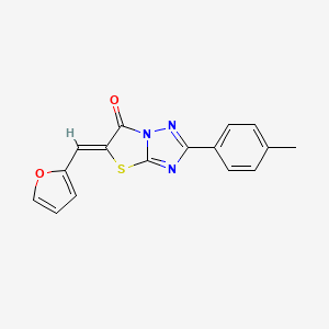 (5Z)-5-(2-furylmethylene)-2-(4-methylphenyl)[1,3]thiazolo[3,2-b][1,2,4]triazol-6(5H)-one