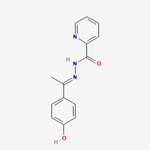 molecular formula C14H13N3O2 B11668353 N'-[(1E)-1-(4-hydroxyphenyl)ethylidene]pyridine-2-carbohydrazide CAS No. 315201-99-1