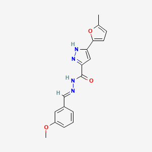 N'-[(E)-(3-methoxyphenyl)methylidene]-3-(5-methylfuran-2-yl)-1H-pyrazole-5-carbohydrazide