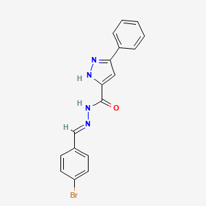 N'-[(E)-(4-bromophenyl)methylidene]-3-phenyl-1H-pyrazole-5-carbohydrazide