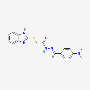 2-(1H-benzimidazol-2-ylsulfanyl)-N'-{(E)-[4-(dimethylamino)phenyl]methylidene}acetohydrazide