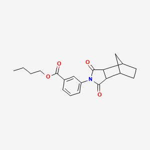 molecular formula C20H23NO4 B11668430 butyl 3-(1,3-dioxooctahydro-2H-4,7-methanoisoindol-2-yl)benzoate 