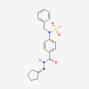 N-benzyl-N-{4-[(2-cyclopentylidenehydrazinyl)carbonyl]phenyl}methanesulfonamide