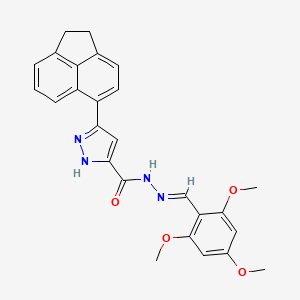 3-(1,2-Dihydro-5-acenaphthylenyl)-N'-[(E)-(2,4,6-trimethoxyphenyl)methylidene]-1H-pyrazole-5-carbohydrazide