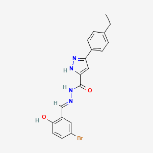 N'-[(E)-(5-bromo-2-hydroxyphenyl)methylidene]-3-(4-ethylphenyl)-1H-pyrazole-5-carbohydrazide