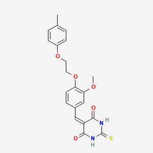 5-{3-methoxy-4-[2-(4-methylphenoxy)ethoxy]benzylidene}-2-thioxodihydropyrimidine-4,6(1H,5H)-dione