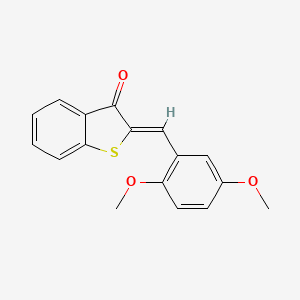 molecular formula C17H14O3S B11668483 2-[(2,5-Dimethoxyphenyl)methylene]benzo[b]thiophen-3-one 