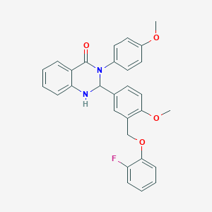 2-{3-[(2-fluorophenoxy)methyl]-4-methoxyphenyl}-3-(4-methoxyphenyl)-2,3-dihydroquinazolin-4(1H)-one