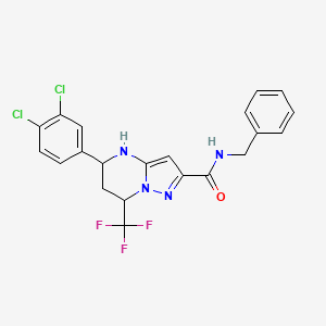 N-benzyl-5-(3,4-dichlorophenyl)-7-(trifluoromethyl)-4,5,6,7-tetrahydropyrazolo[1,5-a]pyrimidine-2-carboxamide