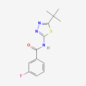 N-(5-tert-butyl-1,3,4-thiadiazol-2-yl)-3-fluorobenzamide