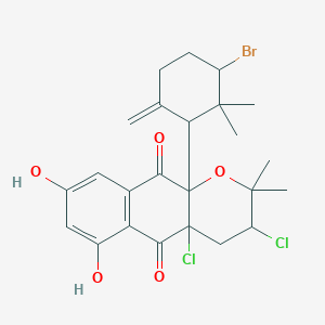 10a-[(3-Bromo-2,2-dimethyl-6-methylidenecyclohexyl)methyl]-3,4a-dichloro-6,8-dihydroxy-2,2-dimethyl-3,4-dihydrobenzo[g]chromene-5,10-dione