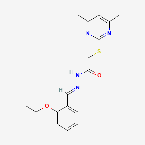 2-[(4,6-dimethylpyrimidin-2-yl)sulfanyl]-N'-[(E)-(2-ethoxyphenyl)methylidene]acetohydrazide