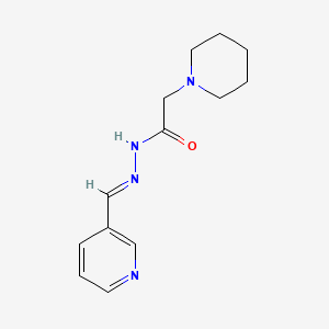 2-(piperidin-1-yl)-N'-[(E)-pyridin-3-ylmethylidene]acetohydrazide