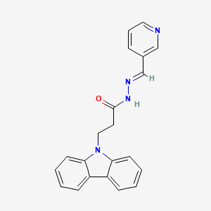 3-(9H-carbazol-9-yl)-N'-[(E)-pyridin-3-ylmethylidene]propanehydrazide