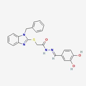 2-[(1-benzyl-1H-benzimidazol-2-yl)sulfanyl]-N'-[(E)-(3,4-dihydroxyphenyl)methylidene]acetohydrazide