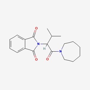 molecular formula C19H24N2O3 B11668671 2-[1-(azepan-1-yl)-3-methyl-1-oxobutan-2-yl]-2,3-dihydro-1H-isoindole-1,3-dione 