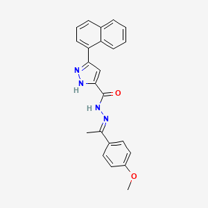 N'-[(1E)-1-(4-methoxyphenyl)ethylidene]-3-(naphthalen-1-yl)-1H-pyrazole-5-carbohydrazide