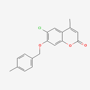 6-chloro-4-methyl-7-[(4-methylphenyl)methoxy]-2H-chromen-2-one